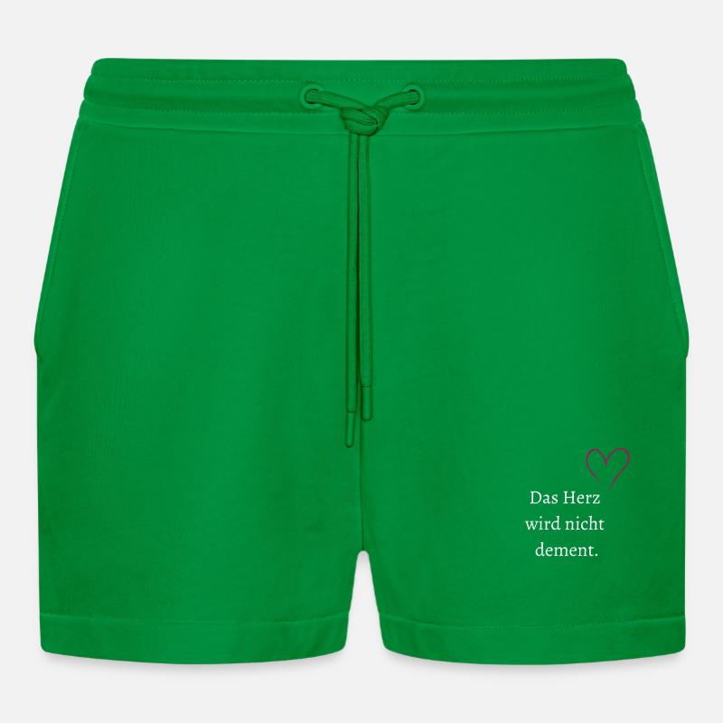 Das Herz wird nicht dement. - Organic Relaxed Cropped Shorts Made in EU - City Green
