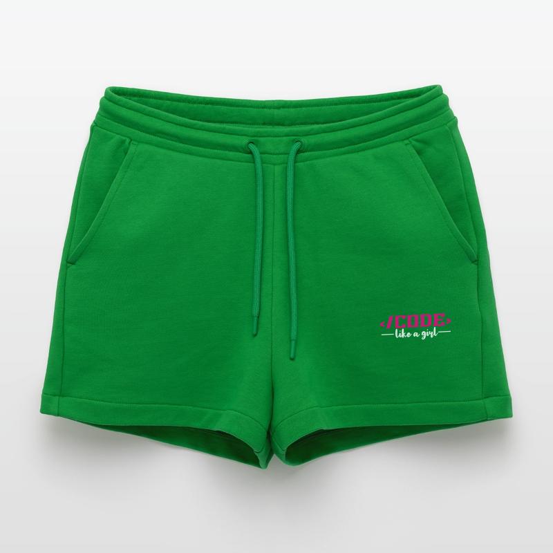 Coding Programming Computer Science Organic Relaxed Cropped Shorts Made in EU