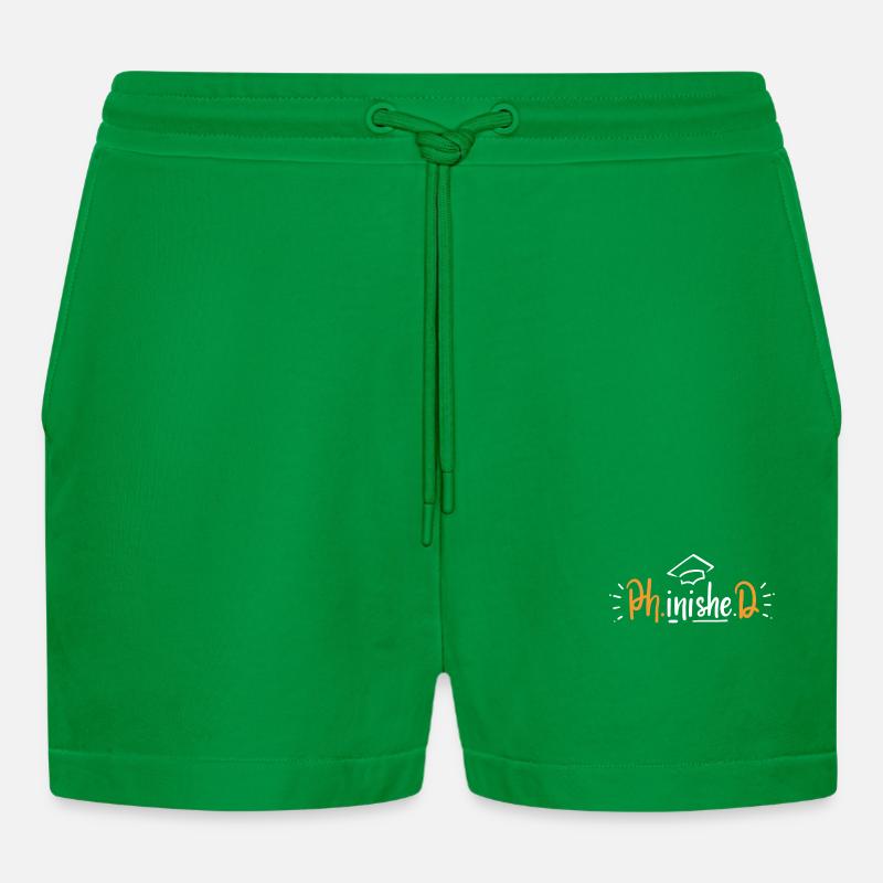 PhD Doctoral Degree - Organic Relaxed Cropped Shorts Made in EU - City Green