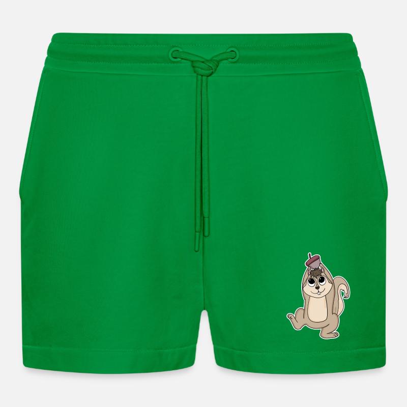 Eichhörnchen - Organic Relaxed Cropped Shorts Made in EU - City Green