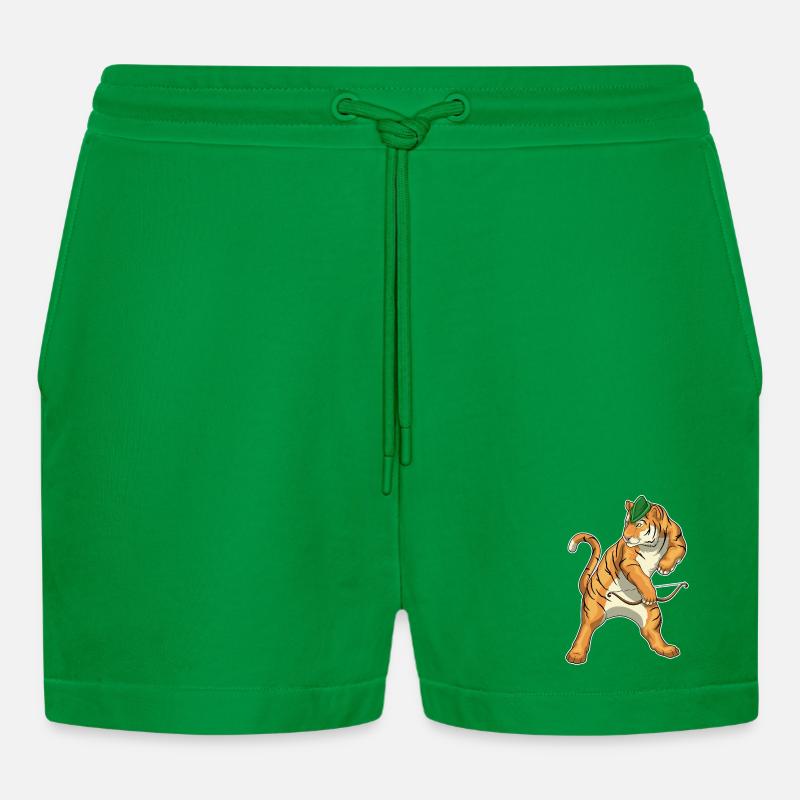 Tiger Bogenschütze Bogen - Organic Relaxed Cropped Shorts Made in EU - City Green