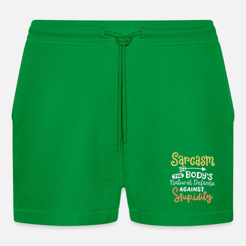 Sarkasmus sarkastischer Spruch - Organic Relaxed Cropped Shorts Made in EU - City Green