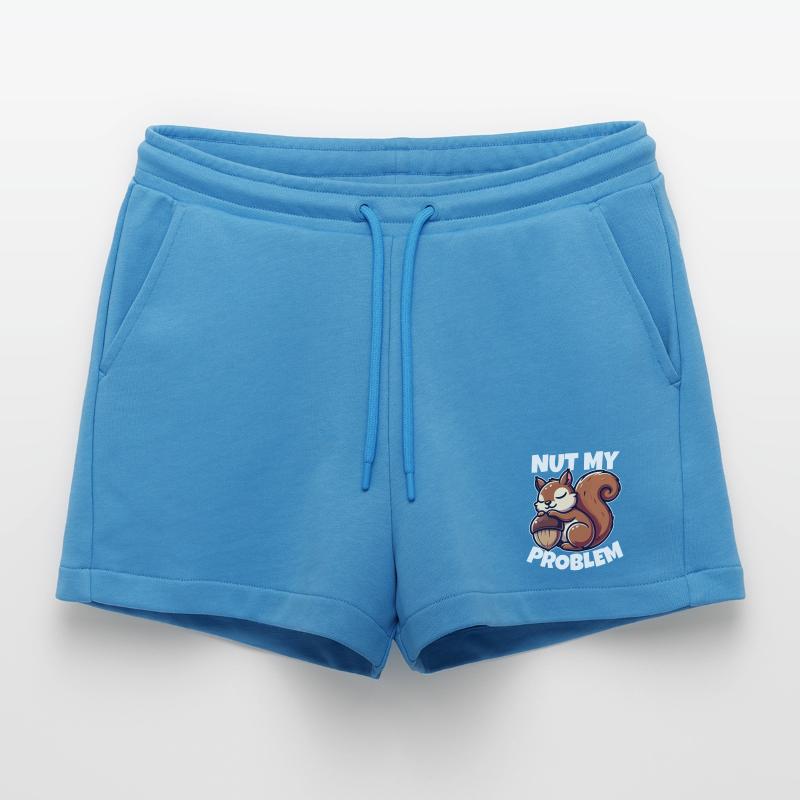 Nut My Problem - Witziges Eichhörnchen-Design Organic Relaxed Cropped Shorts Made in EU