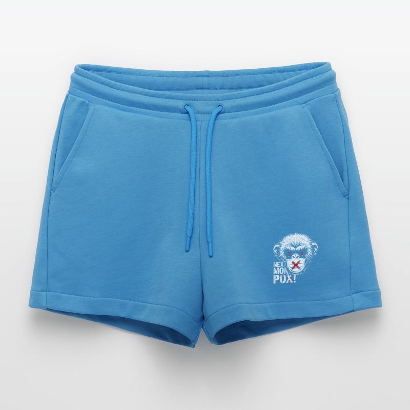 Protest Monkey Face Mask Artwork Organic Relaxed Cropped Shorts Made in EU