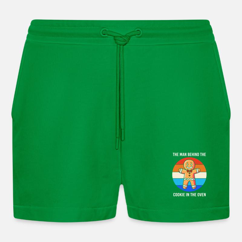 Werdende Väter Werdender Papa - Organic Relaxed Cropped Shorts Made in EU - City Green