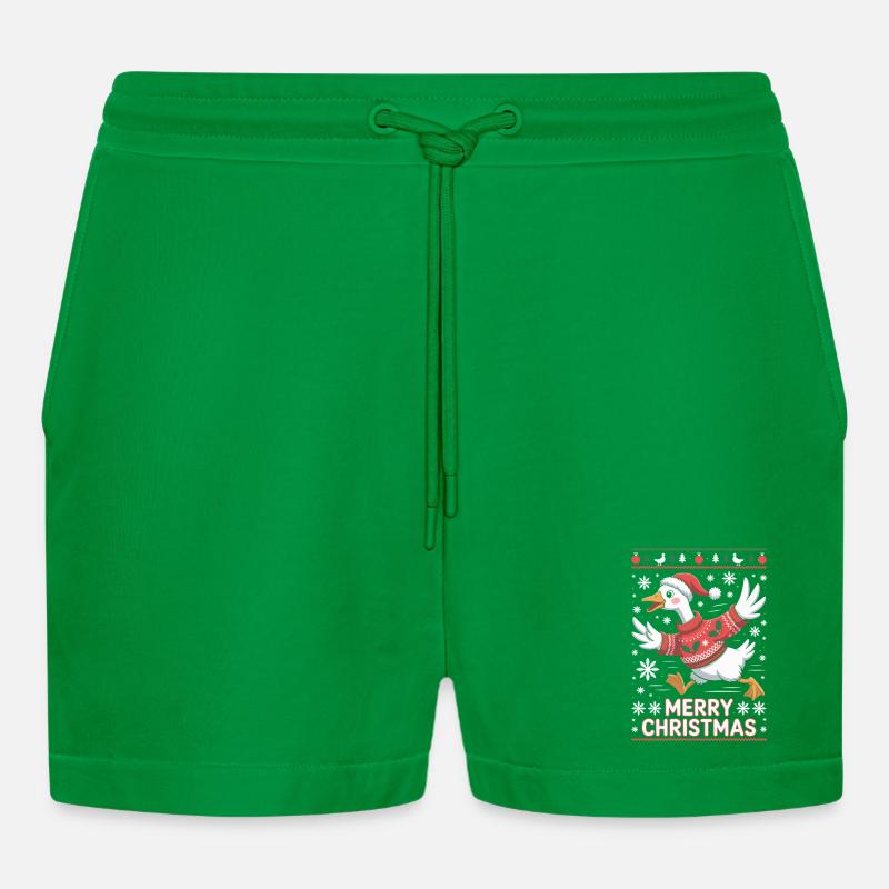 Weihnachtsgans im Pullover - Organic Relaxed Cropped Shorts Made in EU - City Green