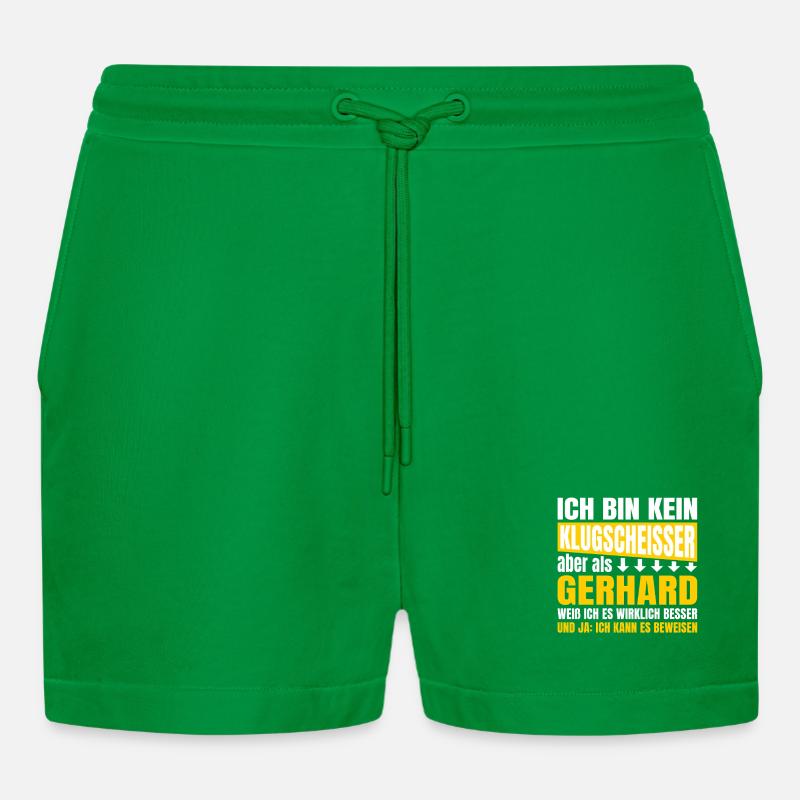 Ich bin kein Klugscheisser Gerhard - Organic Relaxed Cropped Shorts Made in EU - City Green
