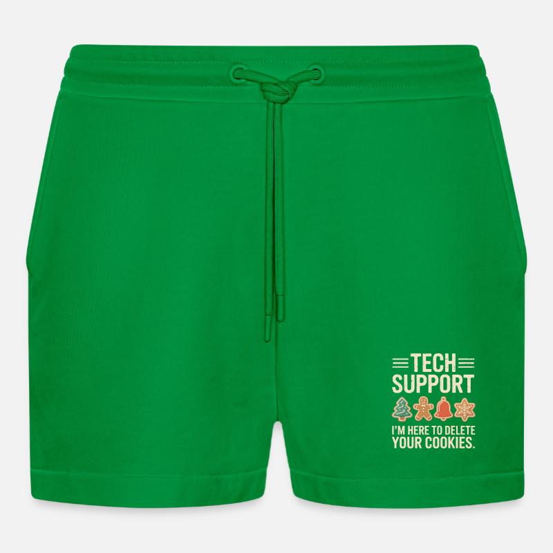 Technische Support-Cookies: Yuletide debuggen - Organic Relaxed Cropped Shorts Made in EU - City Green