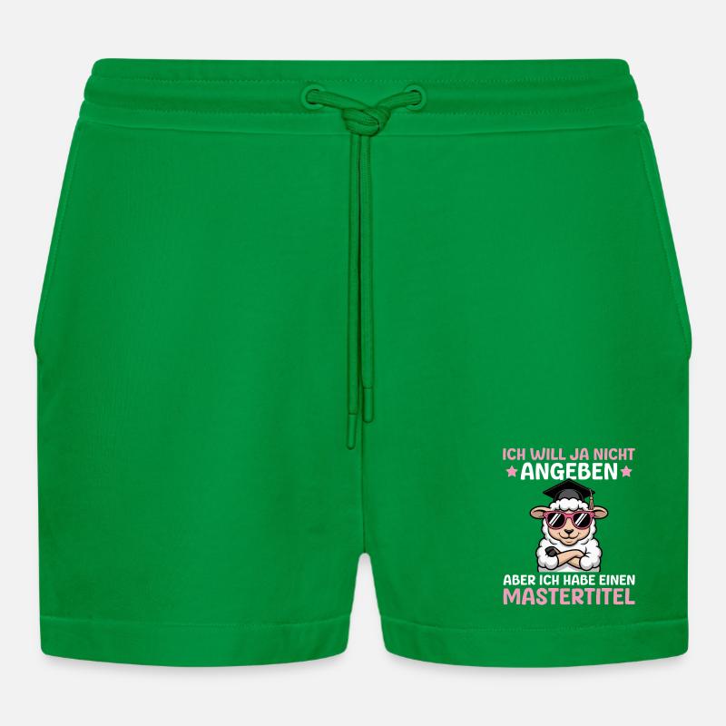 Masterprüfung bestanden Studentin Master Abschluss - Organic Relaxed Cropped Shorts Made in EU - City Green