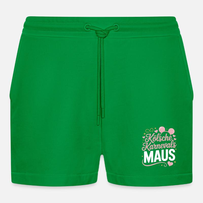 Kölsche Karnevalsmaus Karneval Köln Kölner Maus - Organic Relaxed Cropped Shorts Made in EU - City Green