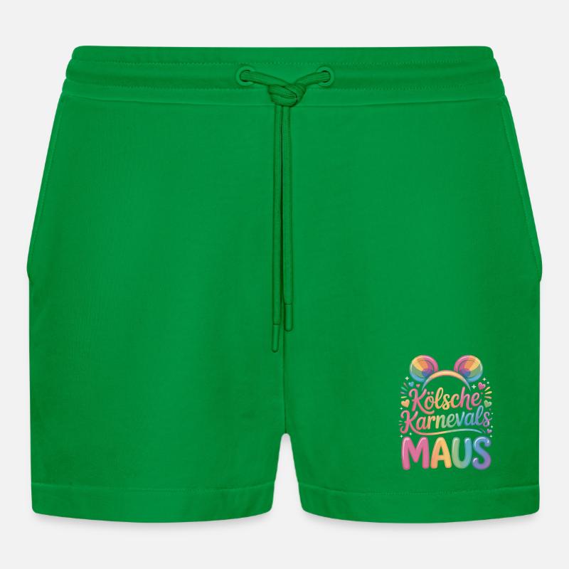 Kölsche Karnevalsmaus Karneval Köln Kölner Maus - Organic Relaxed Cropped Shorts Made in EU - City Green