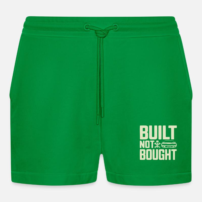 Built Not Bought Schrauber Statement - Organic Relaxed Cropped Shorts Made in EU - City Green