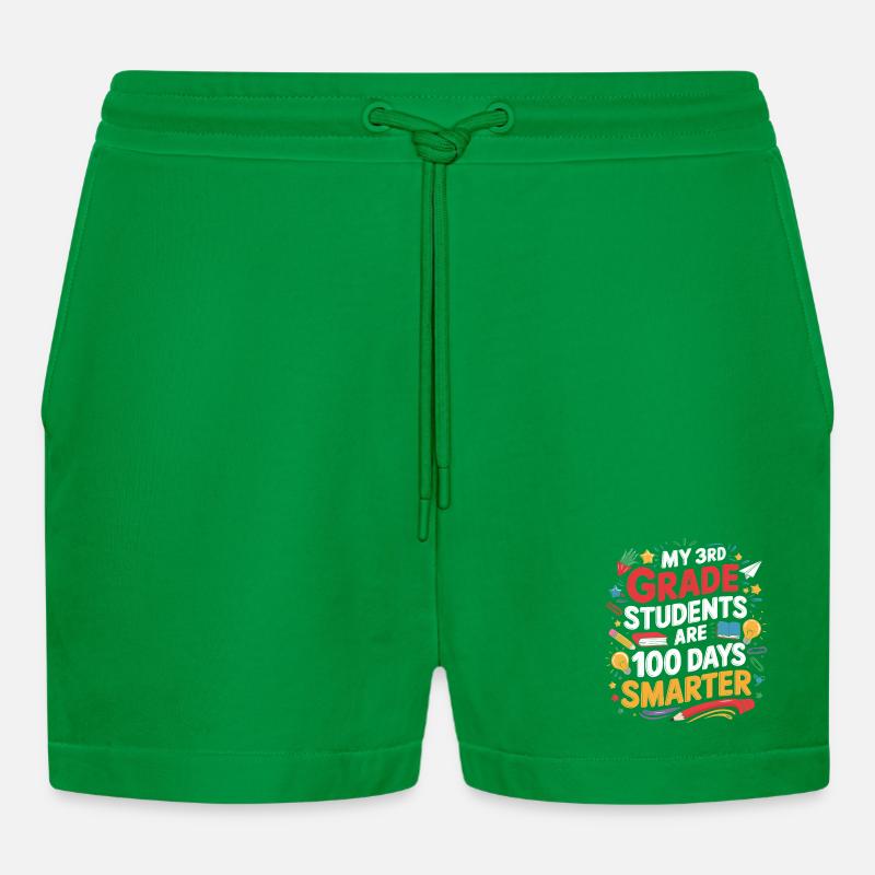 Third Class: 100 Days Smarter - Organic Relaxed Cropped Shorts Made in EU - City Green