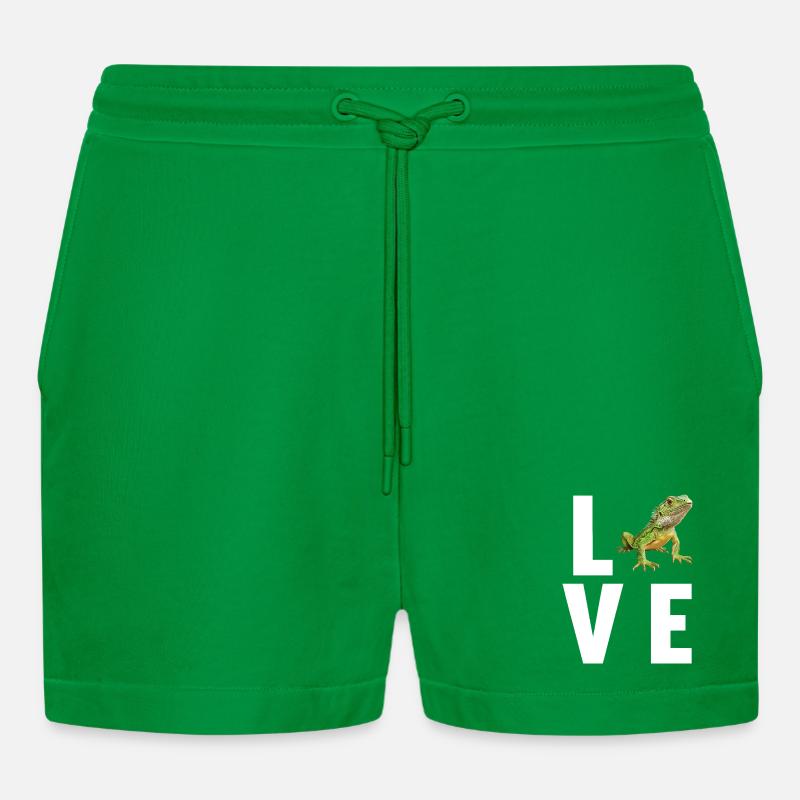 Eidechsen Eidechse - Organic Relaxed Cropped Shorts Made in EU - City Green