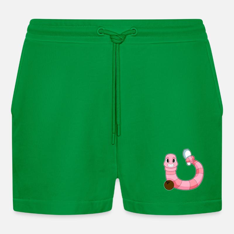 Worm Bowling Bowlingkule-käle - Organic Relaxed Cropped Shorts Made in EU - City Green