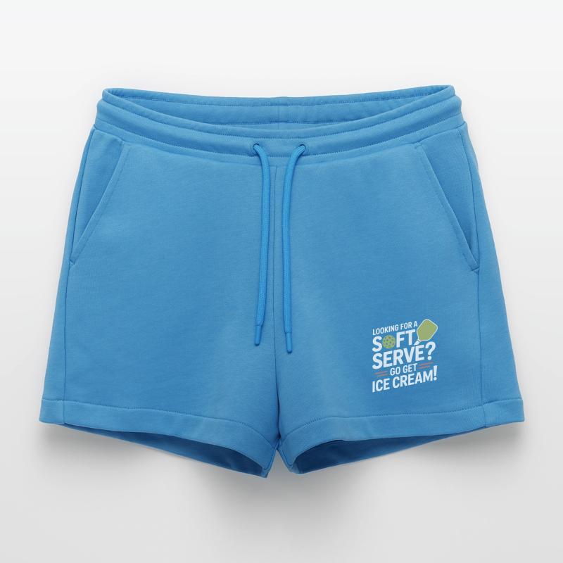 Pickleball Player Looking For Soft Serve Dinking Organic Relaxed Cropped Shorts Made in EU
