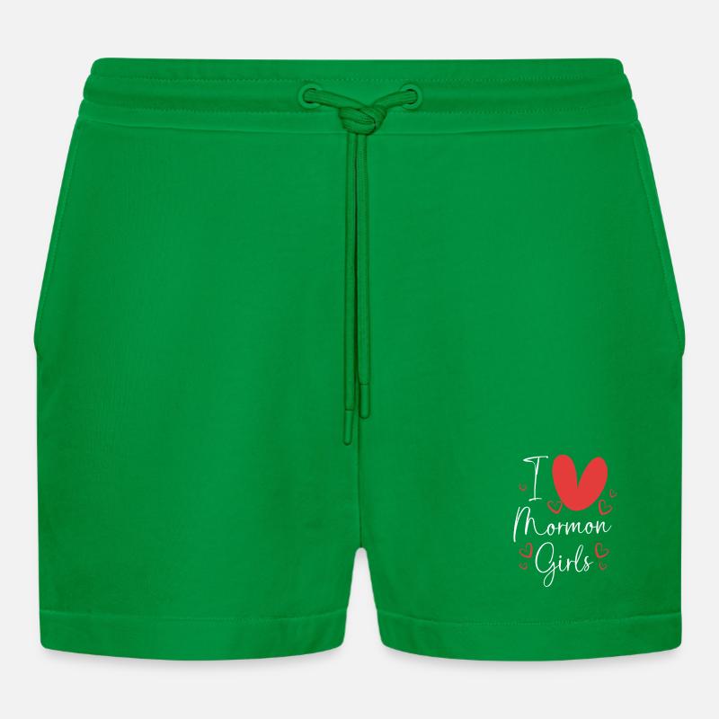 Mormonen Mädchen - Organic Relaxed Cropped Shorts Made in EU - City Green
