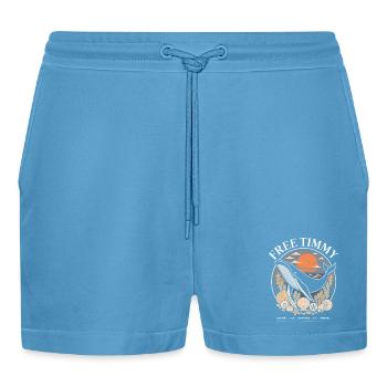 Déclaration de baleines à bosse Timmy Hope Produits dérivés - Short bio décontracté court fabriqué en UE -  Sol Blue - Devant