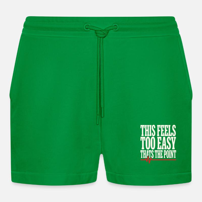 Zone 2 Training Herzfrequenztraining Einfaches - Organic Relaxed Cropped Shorts Made in EU - City Green