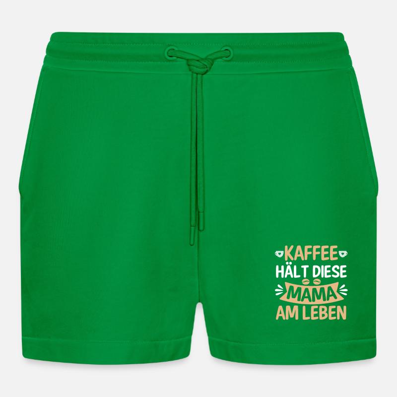 Kaffee Kaffeeliebhaber Mutter Mama - Organic Relaxed Cropped Shorts Made in EU - City Green