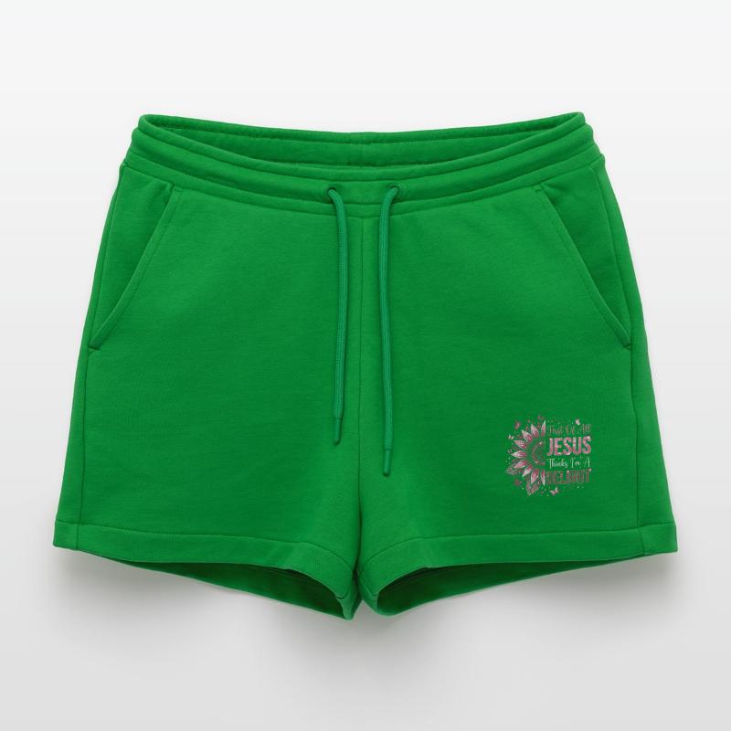 Zunächst einmal denkt Jesus, ich bin eine Freude Organic Relaxed Cropped Shorts Made in EU