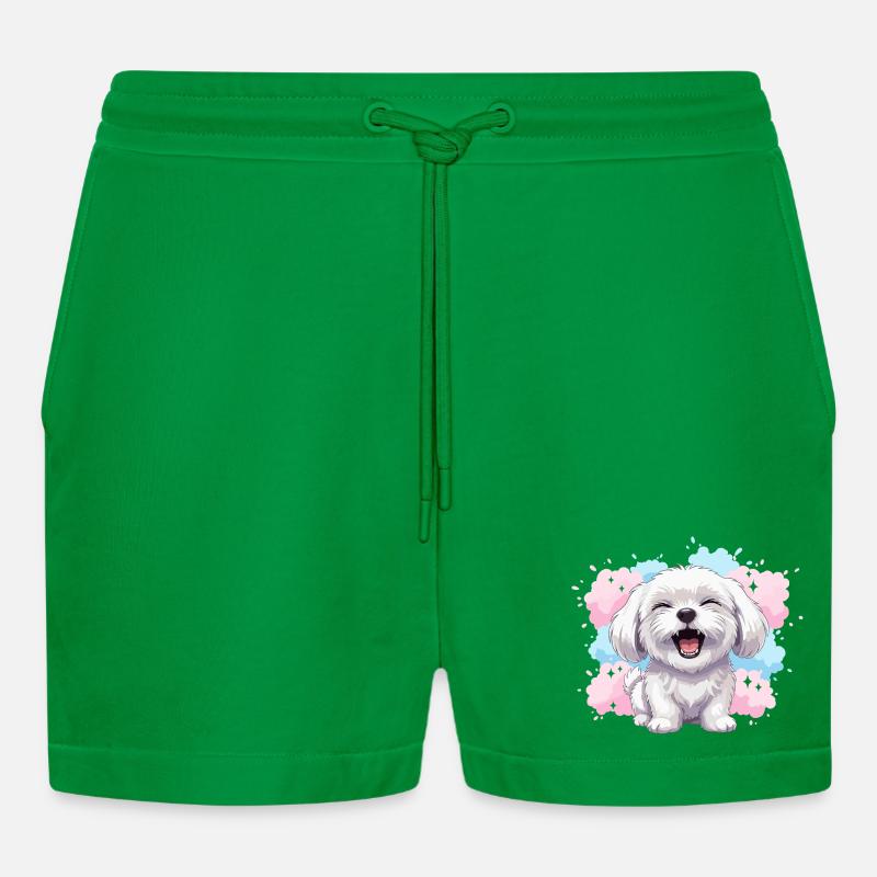 Éclaboussure pastel joyeuse et duveteuse - Short bio décontracté court fabriqué en UE - City Green