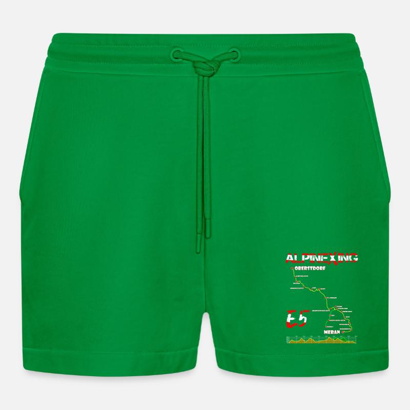 E5 Oberstdorf Meran - Organic Relaxed Cropped Shorts Made in EU - City Green