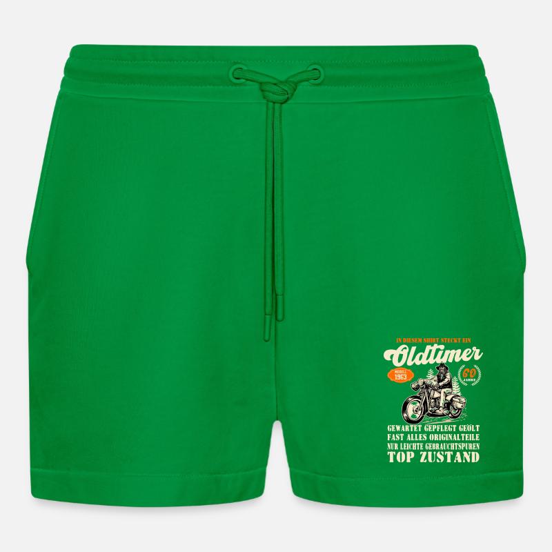 Oldtimer Modell1963 Jubiläum - Organic Relaxed Cropped Shorts Made in EU - City Green