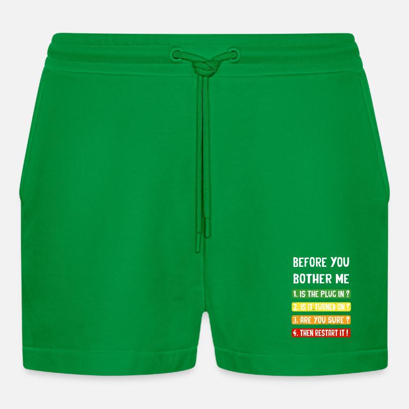 Computer Checklist - Organic Relaxed Cropped Shorts Made in EU - City Green