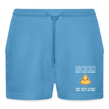 Formule chimique pour un design de délicieux nachos - Short bio décontracté court fabriqué en UE -  Sol Blue - Devant