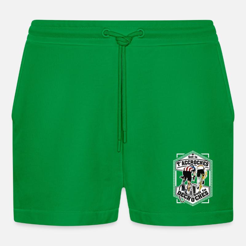 Hooks oder Stalls Cycling - Organic Relaxed Cropped Shorts Made in EU - City Green
