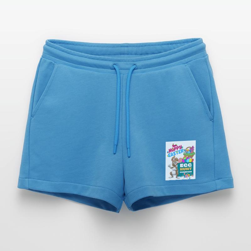 Happy Easter Easter Bunny Egg Hunt Champion Easter Organic Relaxed Cropped Shorts Made in EU