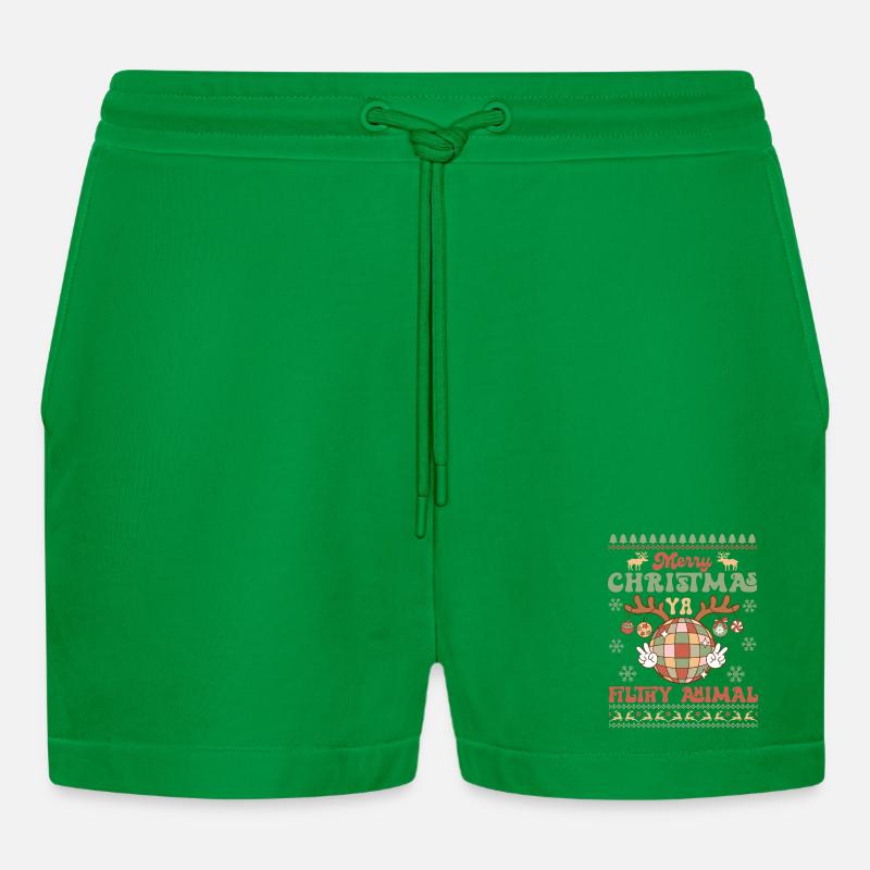 Hässlicher Weihnachtspullover - Organic Relaxed Cropped Shorts Made in EU - City Green