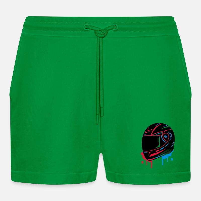 cool casco moto graffiti - Pantaloncini corti ecologici casual Made in UE - City Green