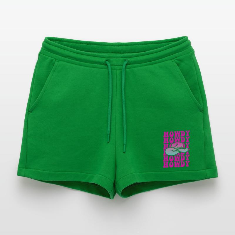 Howdy Pop Hat Gradient Organic Relaxed Cropped Shorts Made in EU