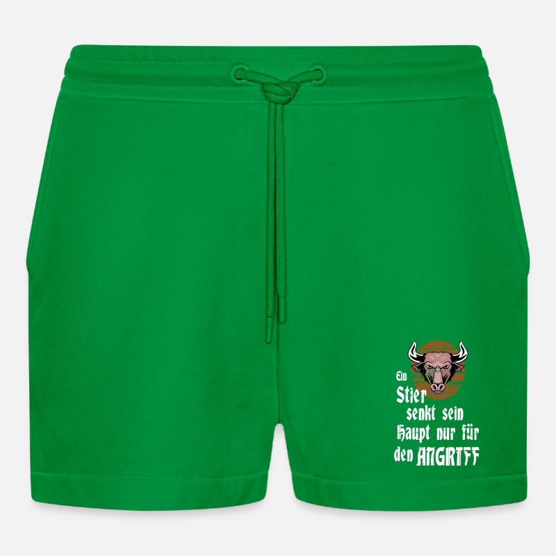 Ein Stier - Organic Relaxed Cropped Shorts Made in EU - City Green