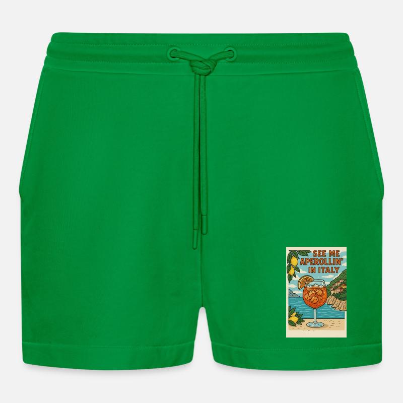 Conception de dessin animé Spritz italien - Short bio décontracté court fabriqué en UE - City Green