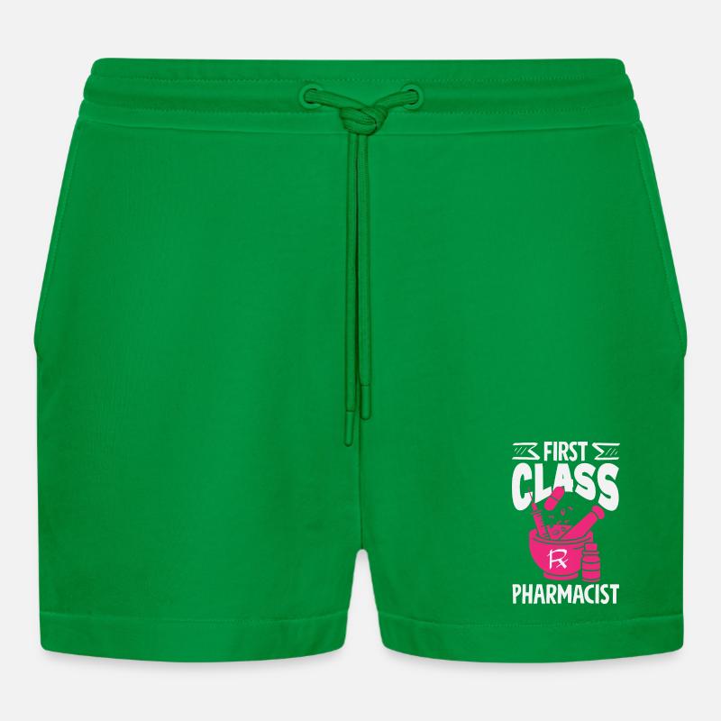 Apotheker Pharmazeutisch-technischer - Organic Relaxed Cropped Shorts Made in EU - City Green