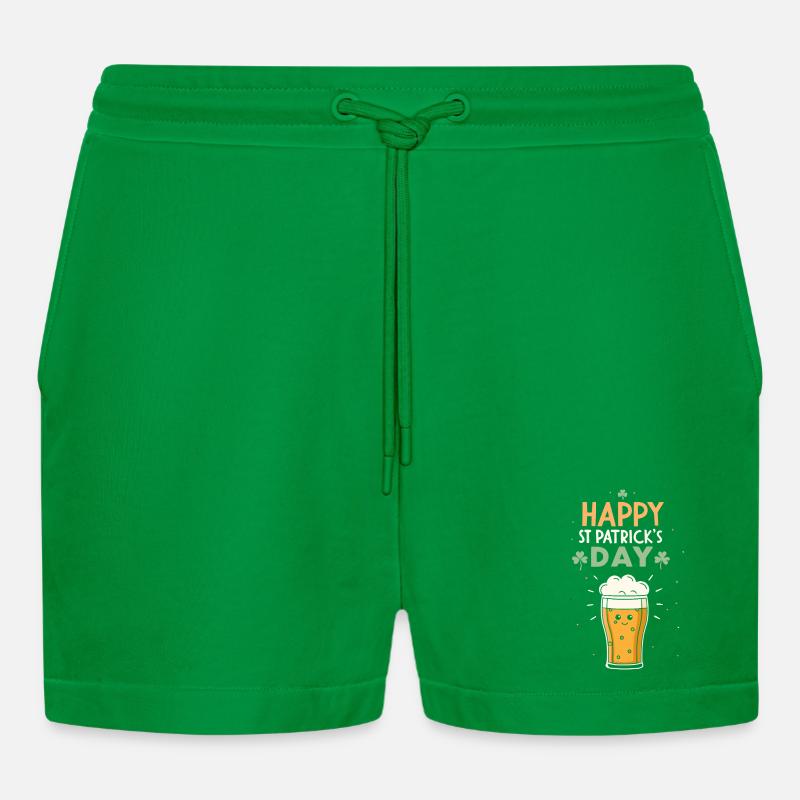 Frohes St. Patrick's Pint - Organic Relaxed Cropped Shorts Made in EU - City Green