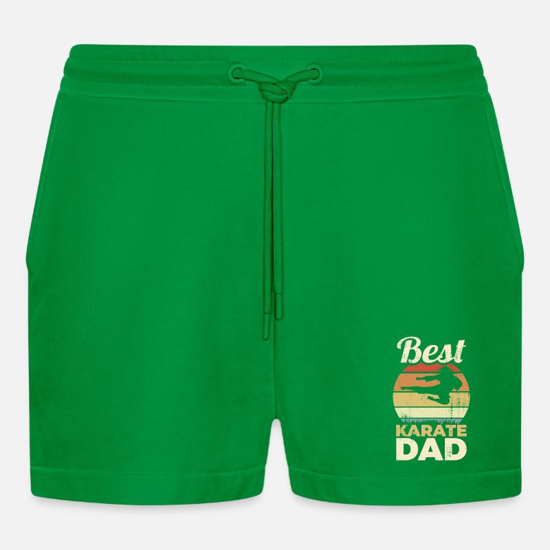 Bester Karate Papa - Organic Relaxed Cropped Shorts Made in EU - City Green
