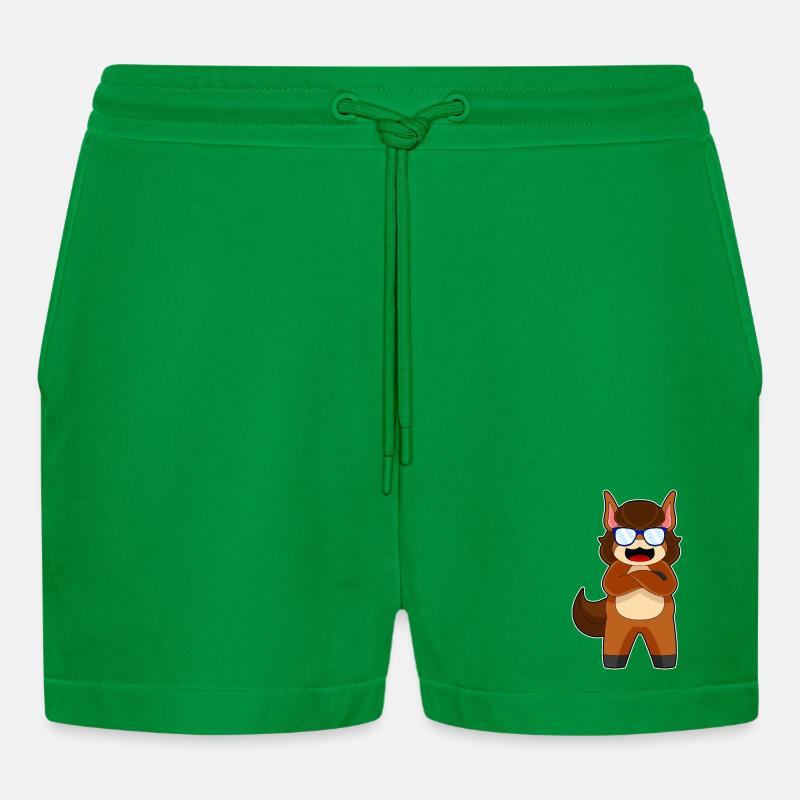 Pferd Sonnenbrille - Organic Relaxed Cropped Shorts Made in EU - City Green