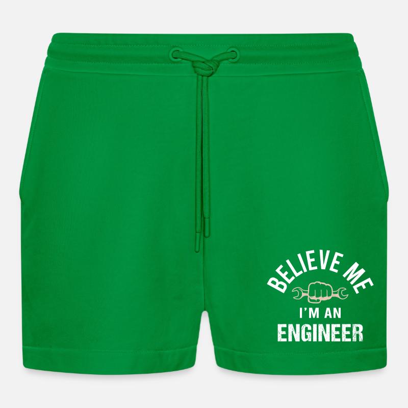 Mechanical Engineering Mechanical Engineer - Organic Relaxed Cropped Shorts Made in EU - City Green
