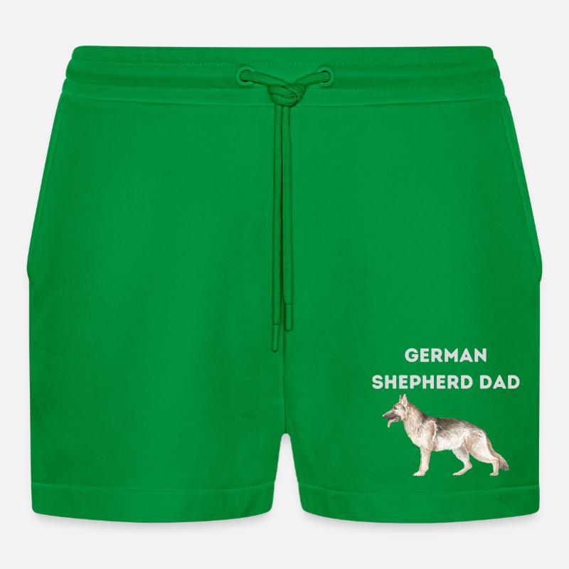 Vater eines Deutschen Schäferhundes - Organic Relaxed Cropped Shorts Made in EU - City Green