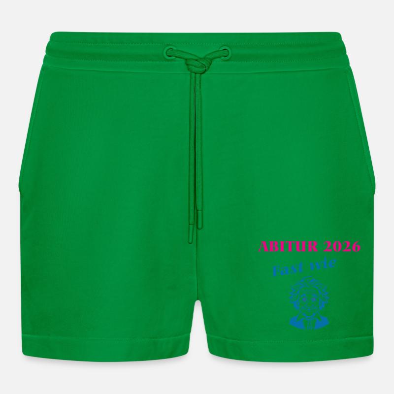 Abitur 2026 - Fast wie Einstein - Organic Relaxed Cropped Shorts Made in EU - City Green