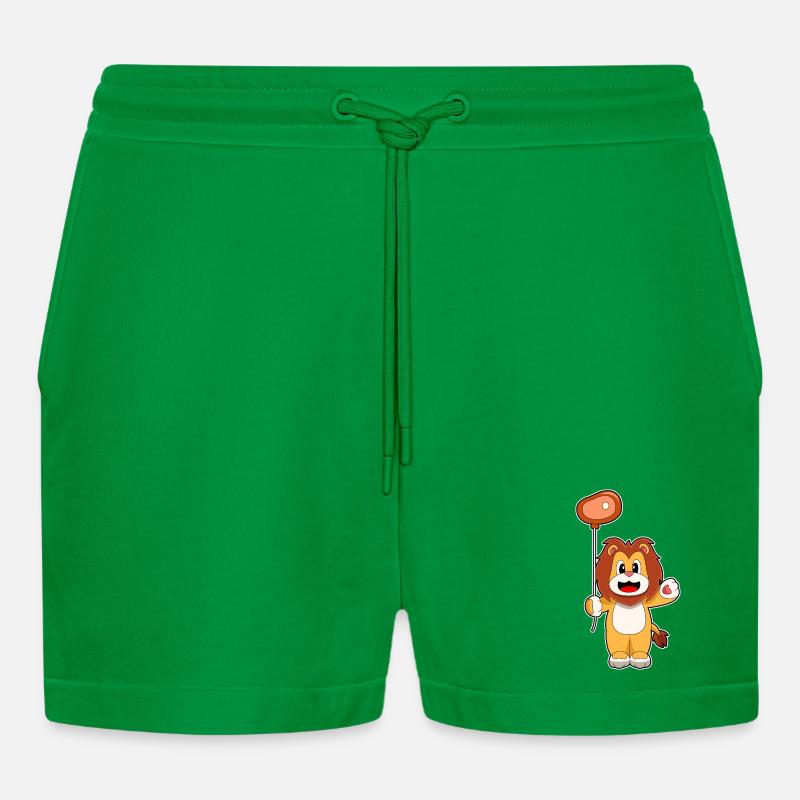 Löwe Luftballon Fleisch - Organic Relaxed Cropped Shorts Made in EU - City Green
