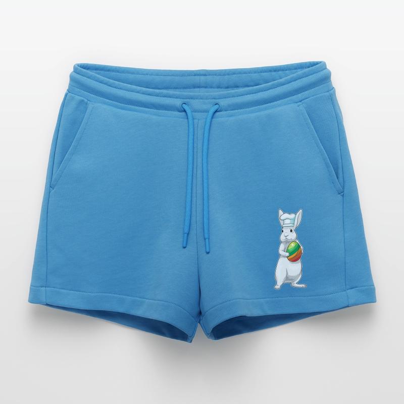 Bunny Easter Easter Egg Cook Organic Relaxed Cropped Shorts Made in EU