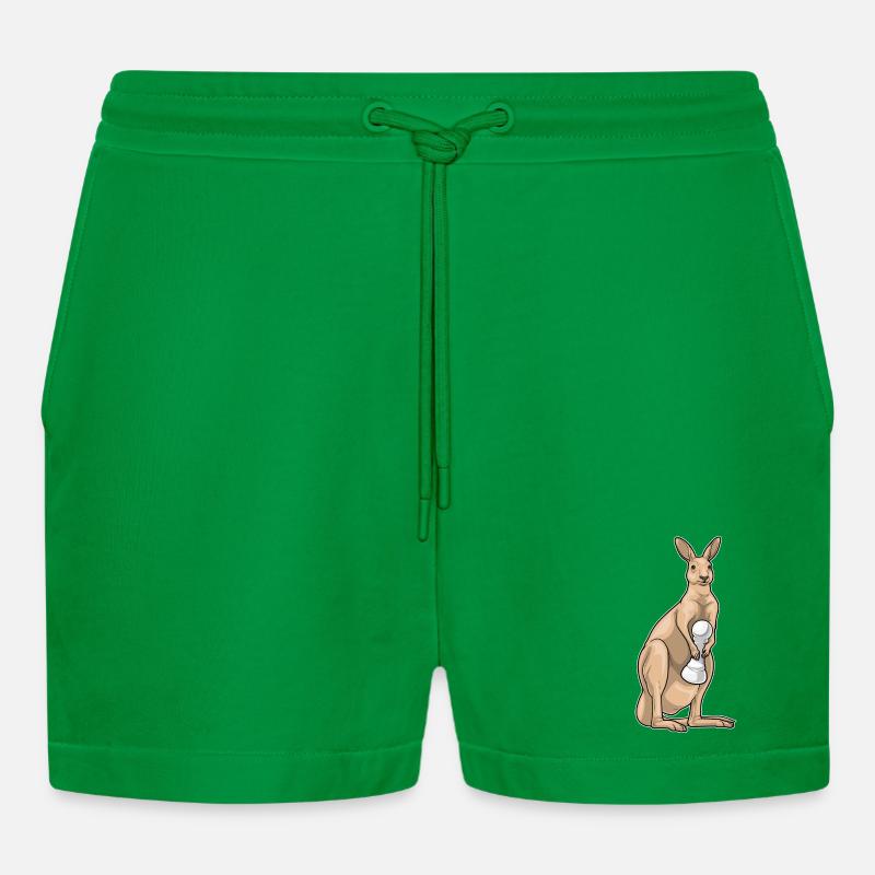 Känguru Schachfigur Bauer Schach - Organic Relaxed Cropped Shorts Made in EU - City Green