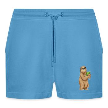 Bureau du Secrétaire du Paresseux - Short bio décontracté court fabriqué en UE -  Sol Blue - Devant