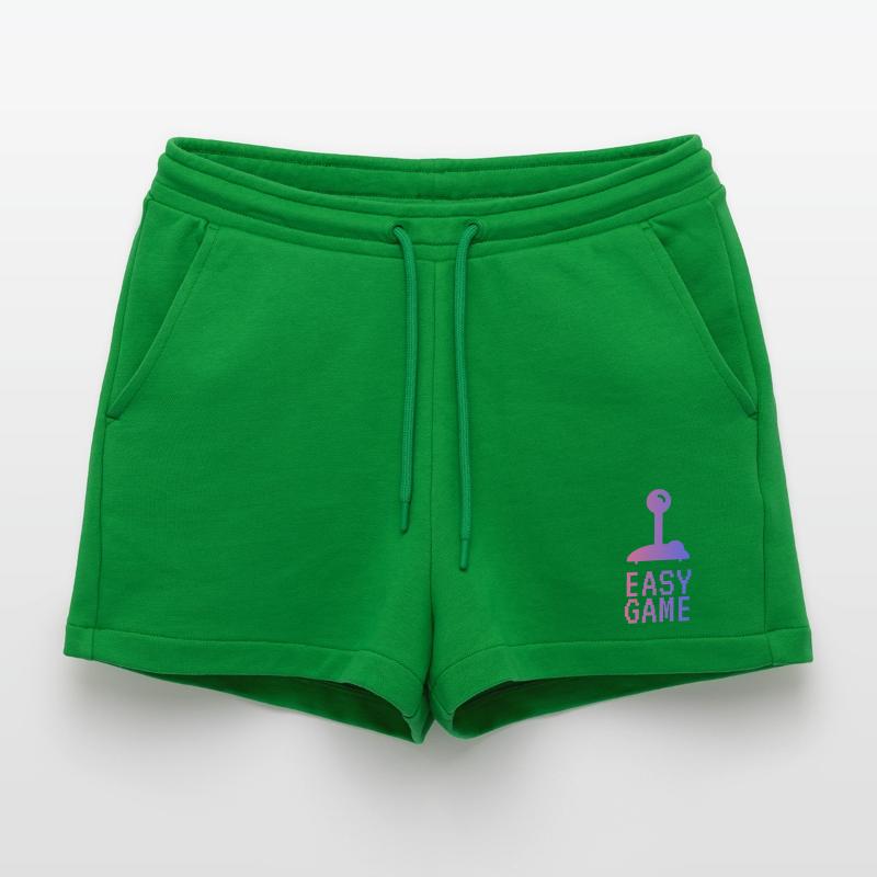 Easy Pixel Gradient Game Organic Relaxed Cropped Shorts Made in EU