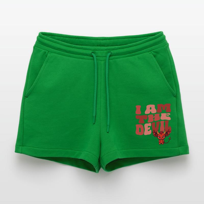 Devil Little Devil Devil Devil Woman Devil Guy Organic Relaxed Cropped Shorts Made in EU